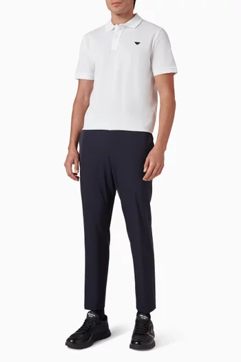 Logo Polo Shirt in Cotton Piqué