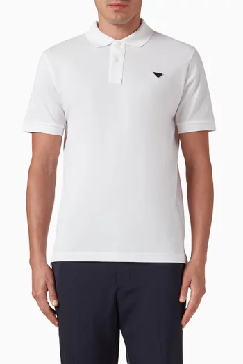 Logo Polo Shirt in Cotton Piqué
