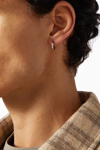 Single Hoop Earring in Sterling Silver