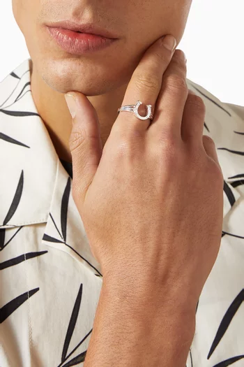 Horseshoe Ring in Sterling Silver