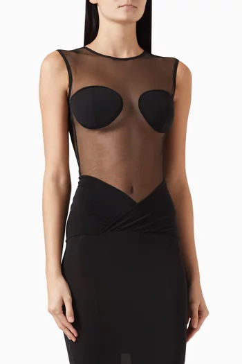 Camille Sheer Padded Bodysuit