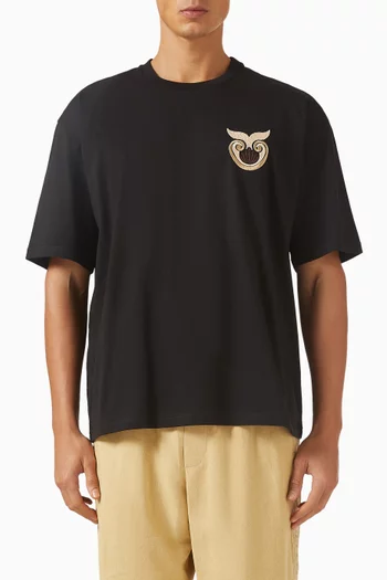 Shell Embroidered T-shirt in Cotton