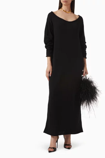 Nora Lite Oversized Maxi Dress in Cotton-knit