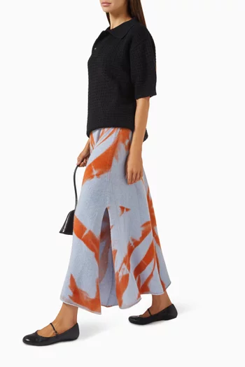 Mythic Side Slit Maxi Skirt in Cashmere