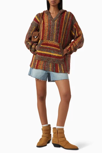 Striped Baja Hoodie in Knit