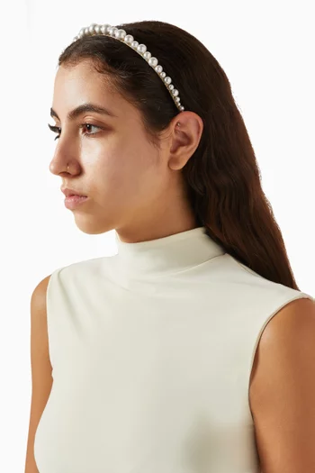 Belladonna Pearl-embellished Headband