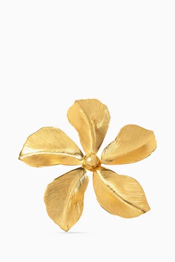 Keala Flower Barrette in 18kt Gold-plated Brass