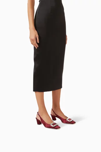 Belle Vivier 45 Slingback Pumps in Satin
