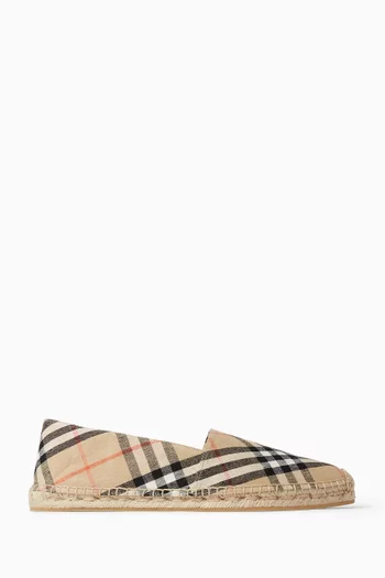 Check Mews Espadrilles in Linen