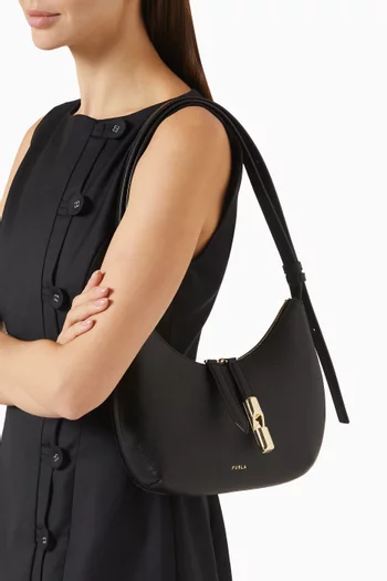Small Goccia Shoulder Bag in Grained Leather