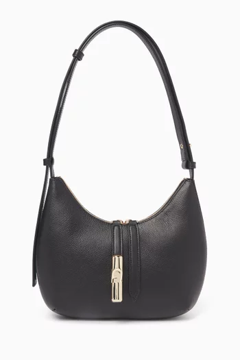 Small Goccia Shoulder Bag in Grained Leather