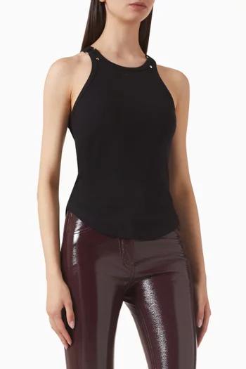 Buckle 90s Tank Top in Rib-knit