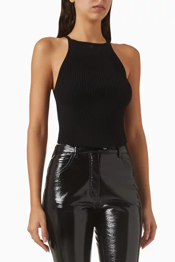 Circle Top in Rib-knit