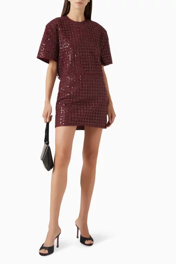 Bead-embellished Mini Skirt