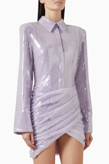Sequin-embellished Mini Dress