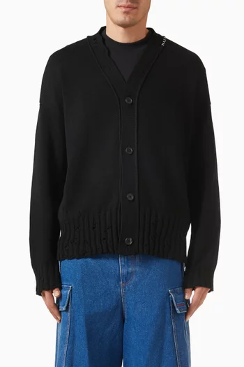 كارديغان بشعار الماركة قطن منسوج