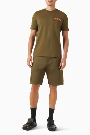 Logo Label T-shirt in Cotton