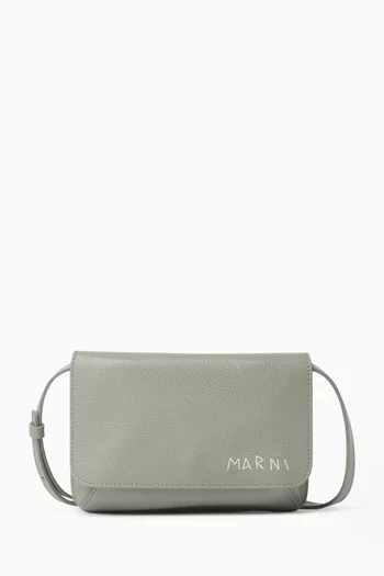 حقيبة كتف بتطريز يدوي جلد