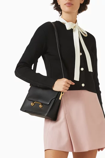 حقيبة كتف ترانكارو متوسطة جلد عجل