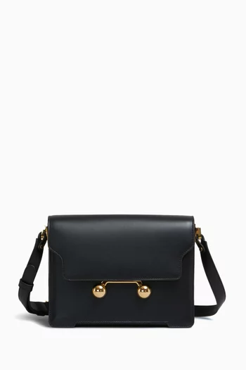 حقيبة كتف ترانكارو متوسطة جلد عجل