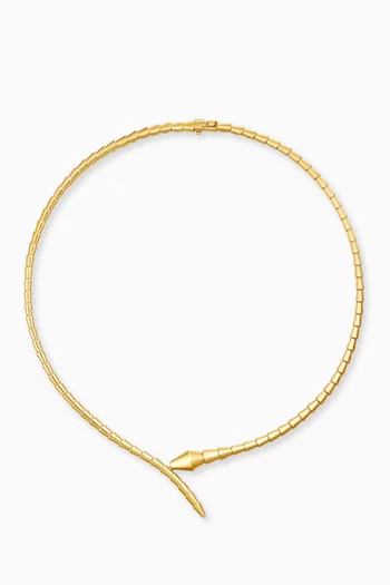 Serpenti Viper Necklace in 18kt Gold