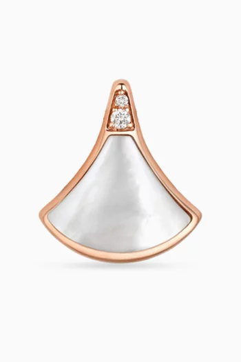 Diva's Dream Mother of Pearl Single Earring in 18kt Rose Gold