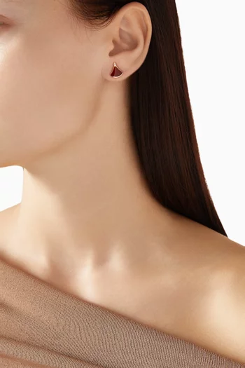 Diva's Dream Carnelian Single Earring in 18kt Rose Gold