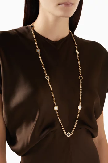 BVLGARI BVLGARI Mother of Pearl & Onyx Necklace in 18kt Gold