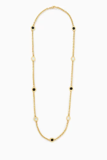 BVLGARI BVLGARI Mother of Pearl & Onyx Necklace in 18kt Gold