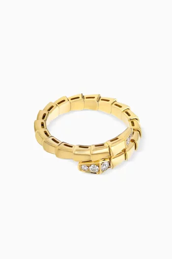 Serpenti Viper Diamond Ring in 18kt Gold