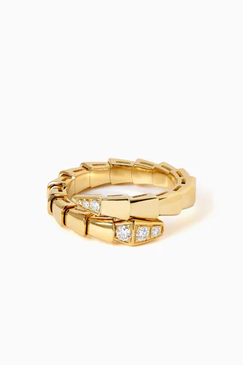 Serpenti Viper Diamond Ring in 18kt Gold