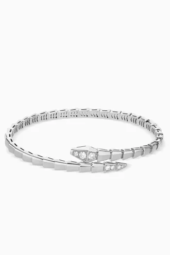 Serpenti Viper Diamond Bracelet in 18kt White Gold