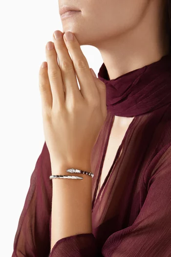Serpenti Viper Diamond Bracelet in 18kt White Gold