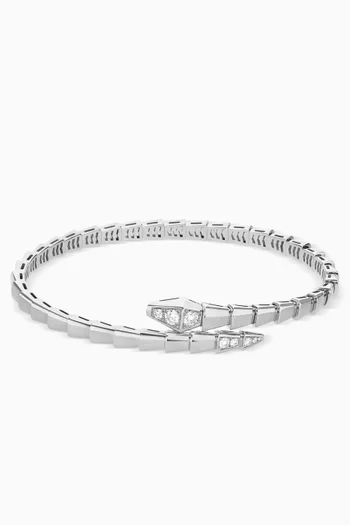 Serpenti Viper Diamond Bracelet in 18kt White Gold