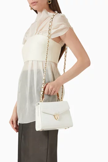 Midi Mayfair® 2 Top-handle Bag in Croc-embossed Leather