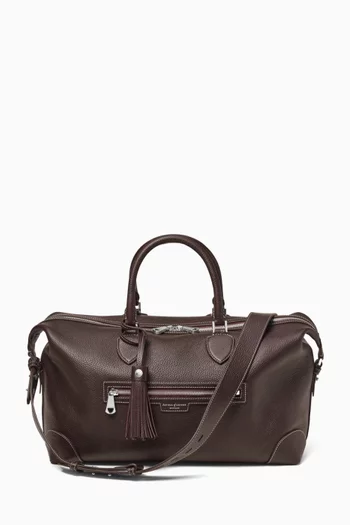 Large Hudson Flight Work Bag in Pebbled Leather