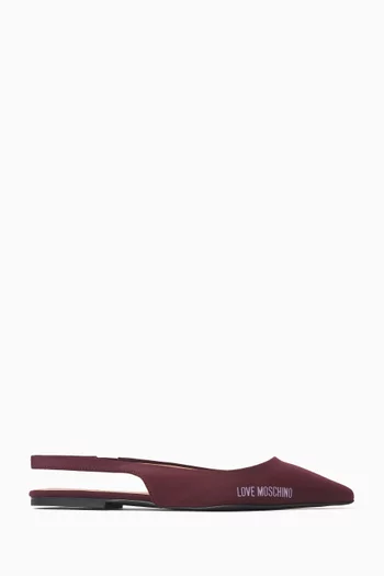 Logo Slingback Mules in Lycra