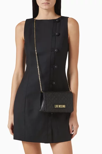 Small Crossbody Bag in Quilted Faux Leather