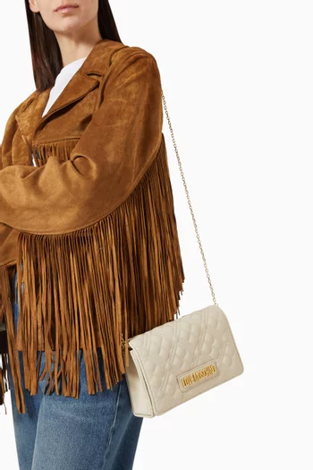 Small Crossbody Bag in Quilted Faux Leather