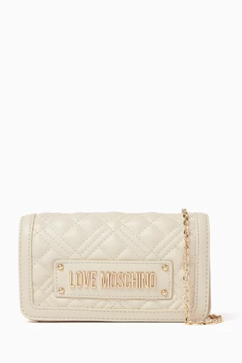 Small Crossbody Bag in Quilted Faux Leather
