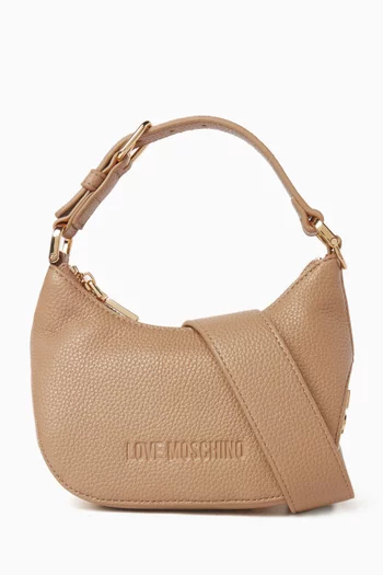 Small Shoulder Bag in Grained Faux Leather