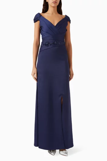 Embellished Dress in Crepe