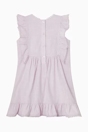 فستان مادلين مطرز قطن