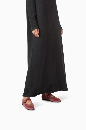 Sophie Buckled Ballet Flats in Velvet