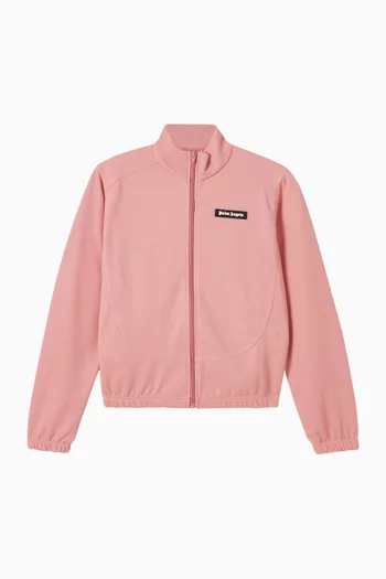 جاكيت قصير بشعار الماركة المقوس 