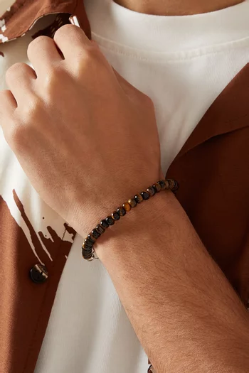 Beaded Tiger's Eye Bracelet