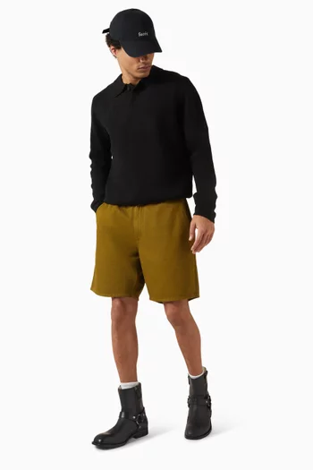 Timber Brushed Polo Sweater in Wool-blend