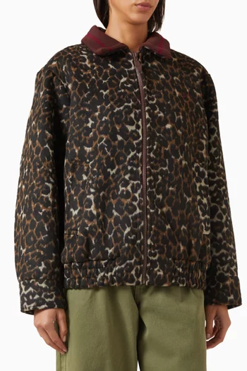 Pixie Leopard Bomber Jacket