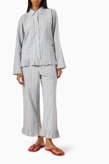 Florie Frill Pyjama Set in Organic-cotton