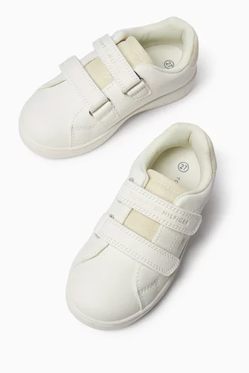Logan Velcro Sneakers in Faux Leather